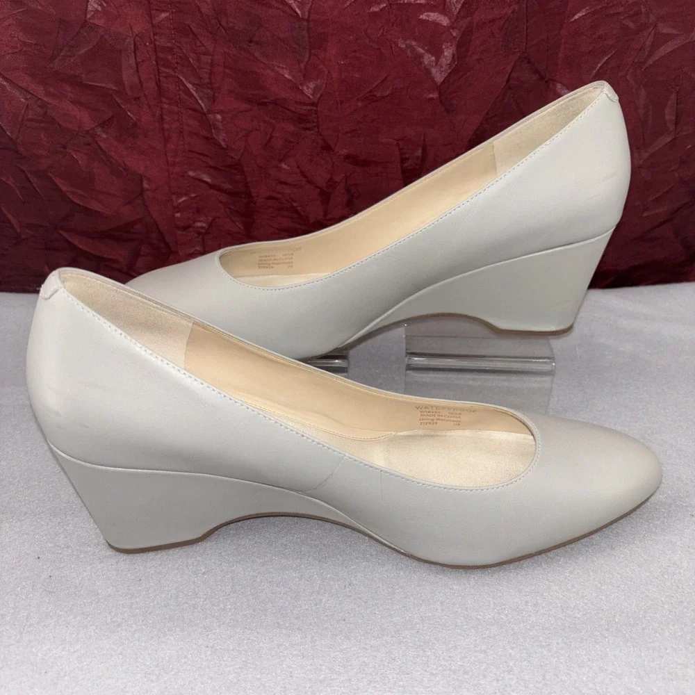 Cole Haan The Go to Wedge Limestone Grey Shoes Waterproof Womens Size US 10.5 B